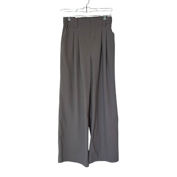 HALARA High Waisted Wide-Leg Pants XS Regular Gray Polyester Elastane - Picture 2 of 10